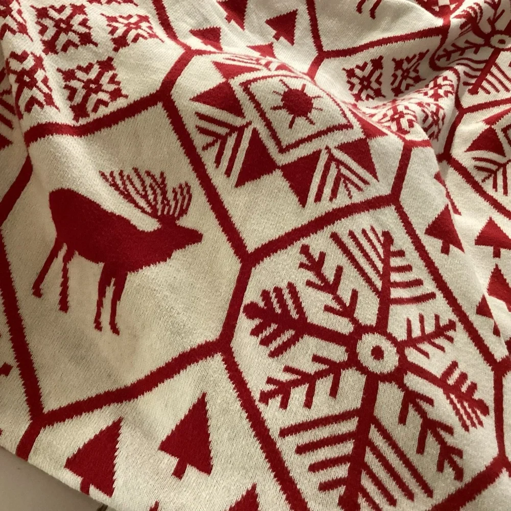 Jingles&Joy seasonal throw, 100% cotton